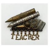 Vintage ï¿½Teacherï¿½ Pin
