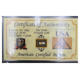 1-Grain American Certified Bullion