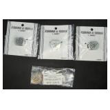 6 ï¿½Wï¿½ Charms Silver-Toned