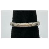 Sterling Silver Band w/ ï¿½Xï¿½ Designs