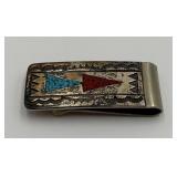Sterling Silver Turquoise Money Clip