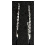 14K White Gold Diamond Earrings