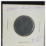 Lead Elephant Coin