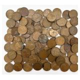 99 Wheat Pennies & 1 Steel Penny