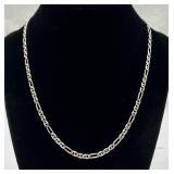 18ï¿½ Sterling Silver Figaro Chain Necklace