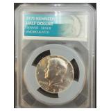 1970 Kennedy Half Dollar Silver Uncirculated 40%