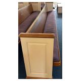 15ï¿½ Church Pew w/Purple Cushion