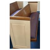 7ï¿½ Church Pew w/Purple Cushion