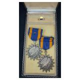 2 VTG Military Air Medals w/ Ribbon in OG Box