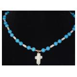 Sterling Silver Turquoise & M.O.P Necklace