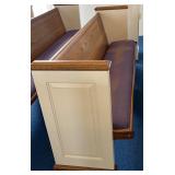 7ï¿½ Church Pew w/Purple Cushion