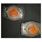 2 VTG Western-style Belt Buckles