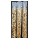 3 Vials of Gold Foil Flakes