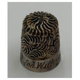 Sterling Silver Engraved Thimble