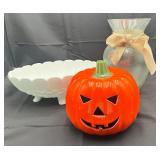 Vintage Americana Vase, Bowl & Jack O
