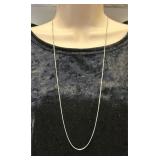 31" Sterling Silver Box Chain Necklace