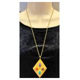 Diamond Shaped Pendant on a Chain