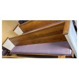 10ï¿½ Church Pew w/Purple Cushion