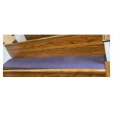 10ï¿½ Church Pew w/Purple Cushion