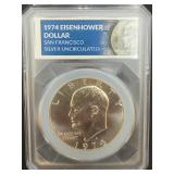 1974 Eisenhower Dollar Silver Uncirculated
