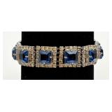 ï¿½Kramerï¿½ Sapphire and Clear Rhinestone Bracelet