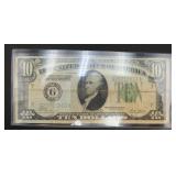 1928 B Ten Dollar Bill