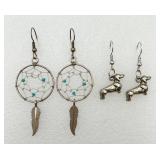 2 Pair Pierced Earrings