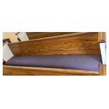 10ï¿½ Church Pew w/Purple Cushion