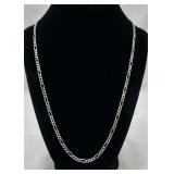 24ï¿½ Sterling Silver Figaro Chain Necklace