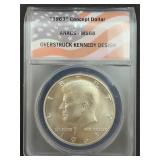 1963 Concept Dollar Overstruck Kennedy Design MS68