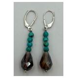 Sterling Silver & Turquoise Dangle Earrings