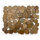 99 Wheat Pennies & 1 Steel Penny