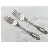 2 Towle Sterling Silver Salad Forks 111 grams