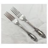 2 Towle Sterling Silver Dinner Forks 142 grams