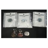 3 ï¿½Jï¿½ & 3 ï¿½Aï¿½ Charms Silver-Toned