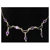 Sterling Silver Amethyst Necklace