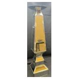 24ï¿½ Mirrored Obelisk Candleholder