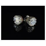 Stauer S.S. Moissanite Stud Earrings