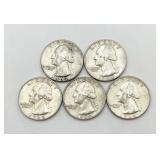 5-90% Silver 1964 Quarters