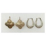 2 Pair Sterling Silver Earrings