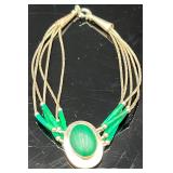 SS Bracelet with Green Malachite Stone
