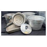 Pots,Lid, Pressure Cooker & Metal Colander Insert