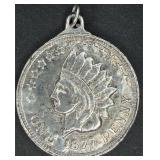 VTG Buffalo & Indian Head Nickel Medallion Pendant