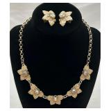 Vintage Necklace & Ear Clip Set Made in Germany