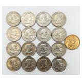 16-1979 Susan B Anthony, 2000-P Sacagawea Dollars