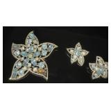 VTG Sarah C. ï¿½Star Fireï¿½ Pin/Brooch & Clip-Ons