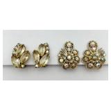 2 Pair of Fancy Vintage Ear Clips