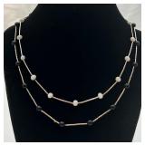 2 Sterling ï¿½Liquid Silverï¿½ Beaded Necklaces