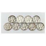 9-90% Silver Mercury Dimes