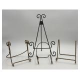 Lot of 4 Photo/Plate Stands